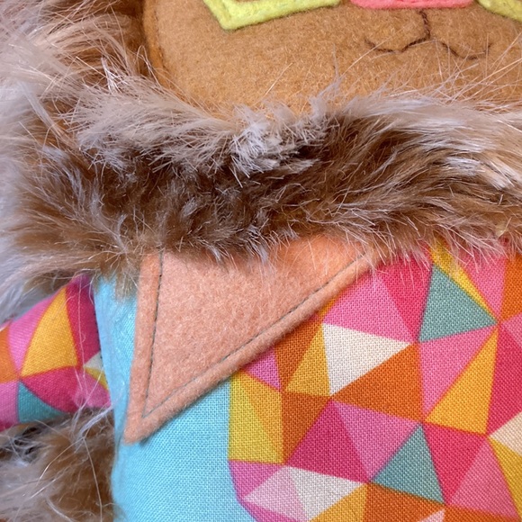 TEDDY BEAR REPUBLIC Fuzzy Retro Fabric Wool Teddy Bear Handmade Glasses - Picture 8 of 8